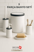 FAYDA 5'Lİ  BANYO SETİ ANTRASİT KAPAK DC-6761  (4 DESİ)