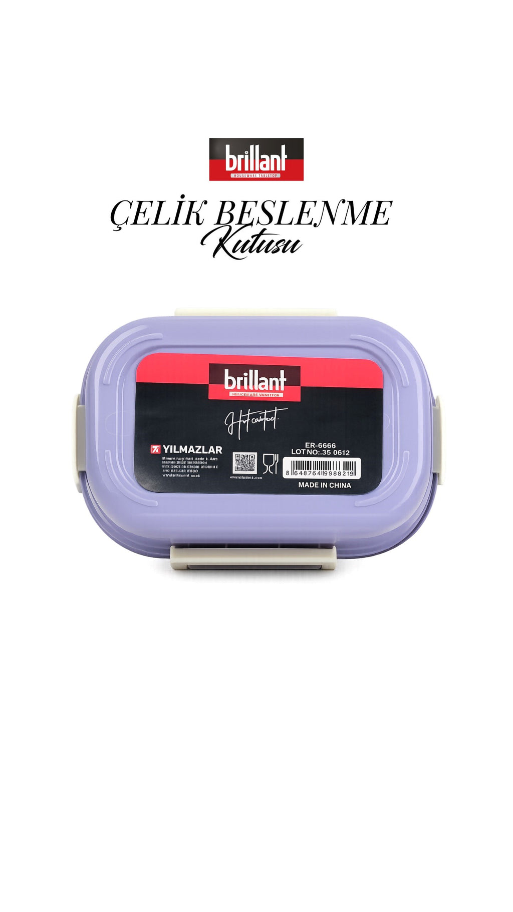 BRİLLANT BESLENME KUTUSU BR-6672 20x13x6,5cm xx