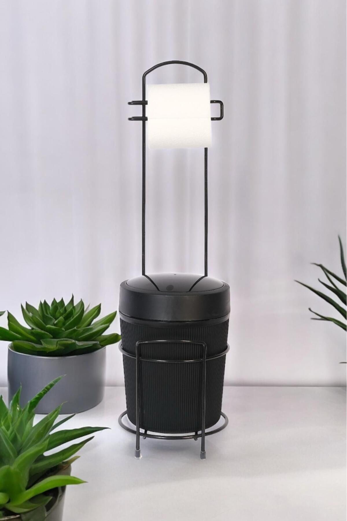 DECOREV STANDLI WC KAĞITLIK DC-6319 ECO KOVALI SİYAH x1