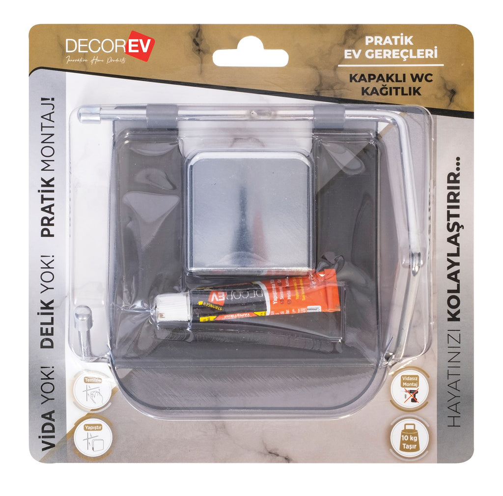 DECOREV TUVALET KAĞITLIK DC-4775 KROM KAPAKLI ( 2 DESİ )
