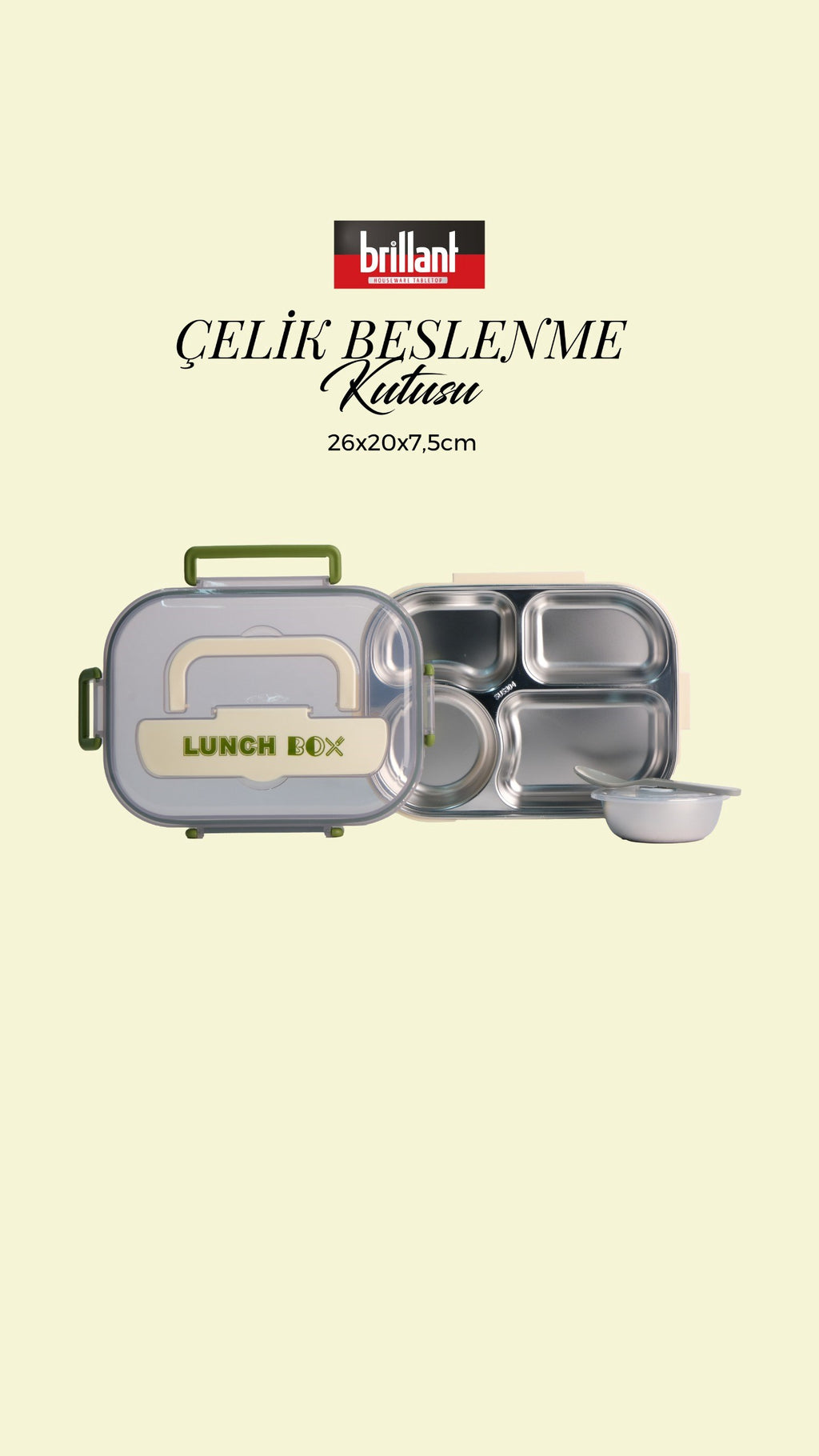BRİLLANT BESLENME KUTUSU BR-6673 26x20x7,5cm x x