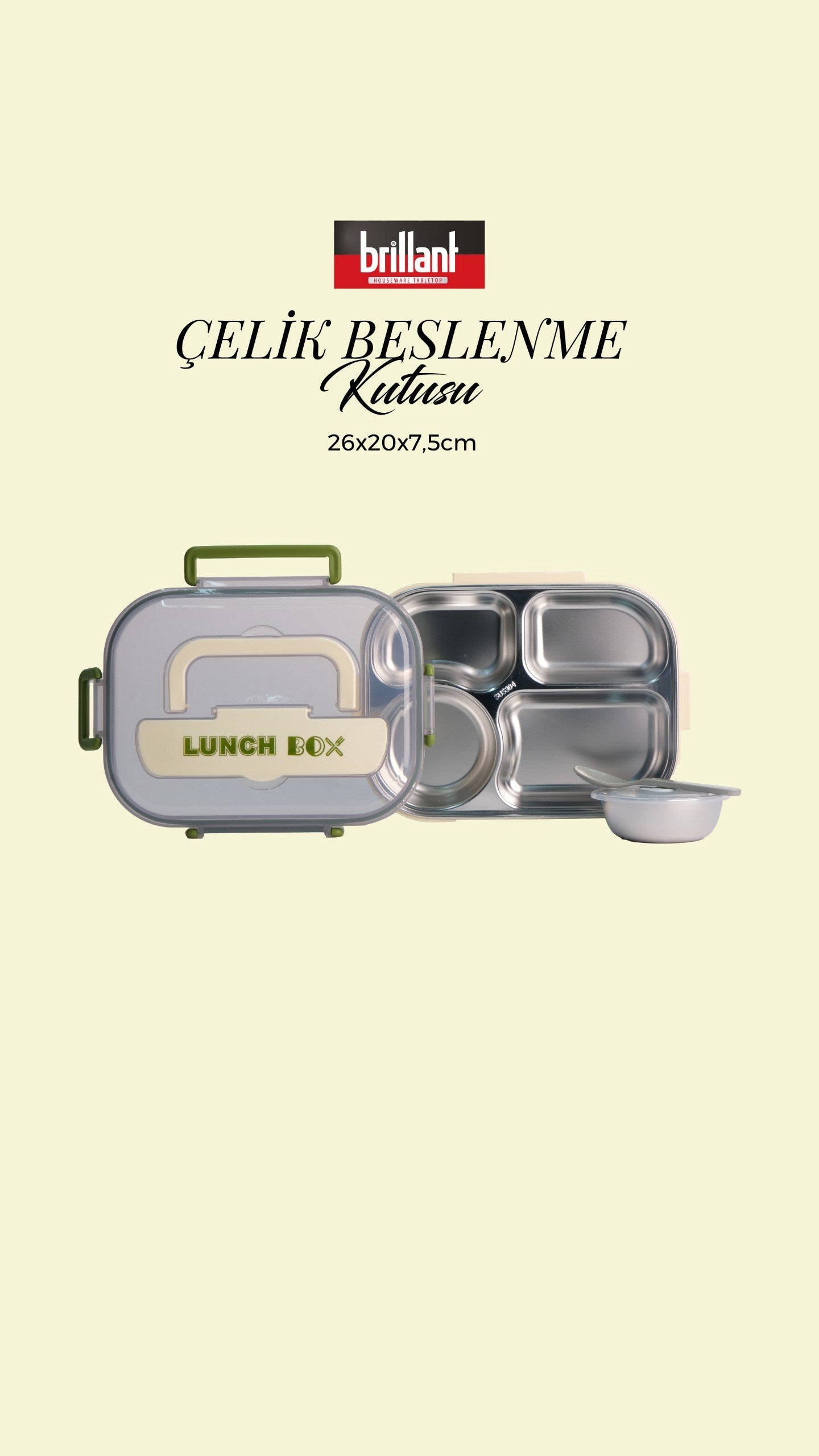 BRİLLANT BESLENME KUTUSU BR-6673 26x20x7,5cm x x