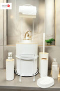 Decorev STANDLI WC - BANYO SETİ DC-6348 VEST 5Prc BEYAZ x1 – Banyo Setleri