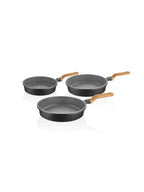 BRİLLANT TAVA SETİ DKM-TV-6541 CASTOR PVC 20-24-28cm SİYAH 3prç x4