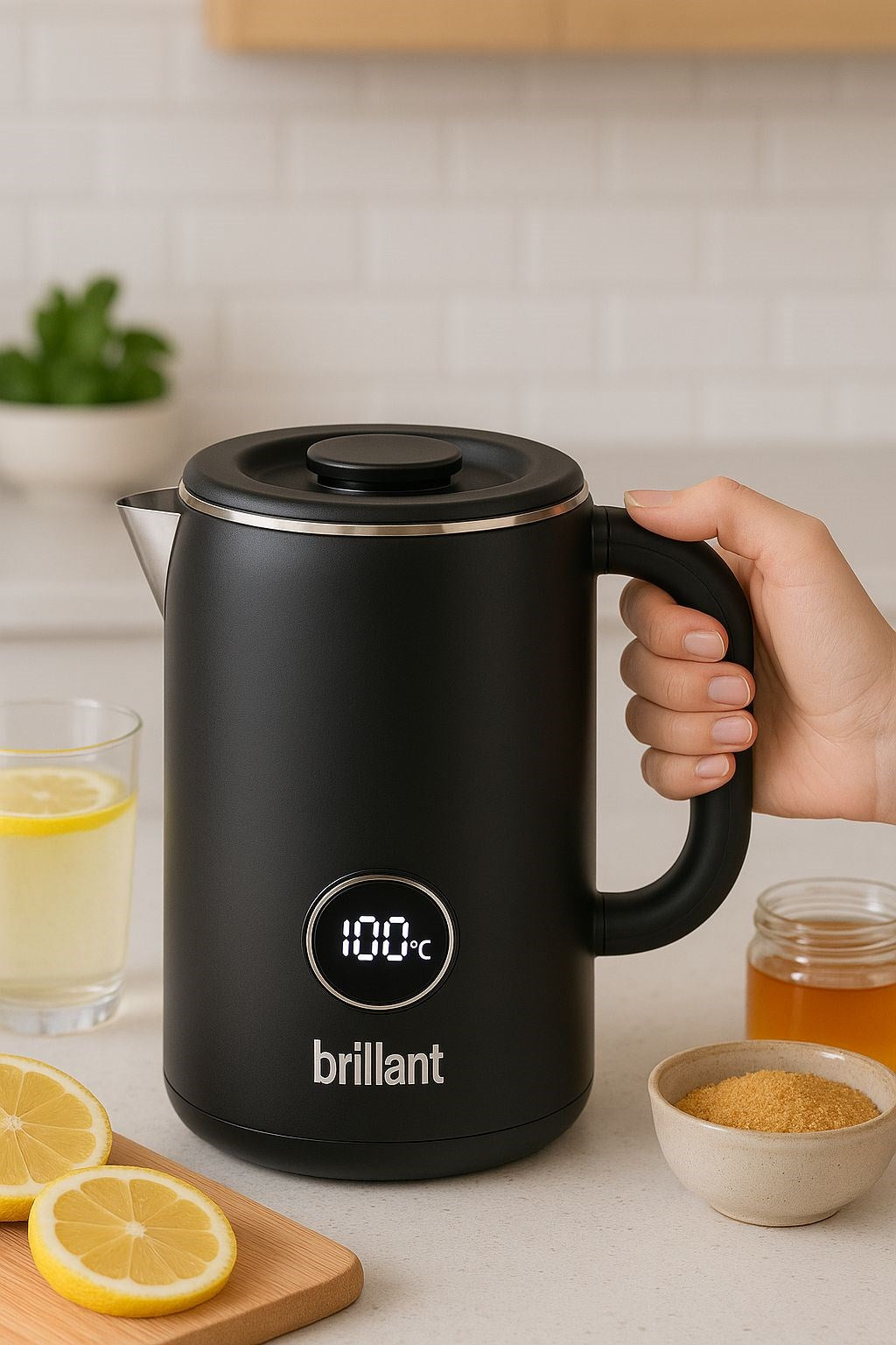 Brillant KETTLE KT-6686 SPECTURM DİGİTAL SİYAH x4 – Çay Makinesi