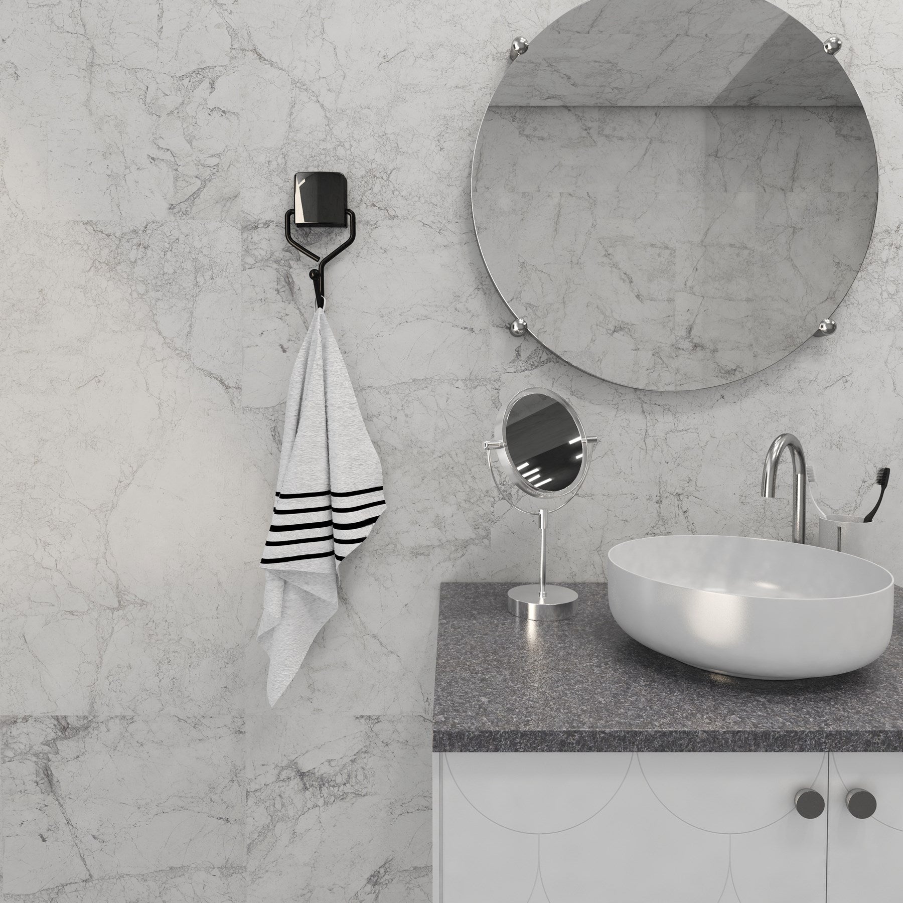 Decorev METAL ASKI DC-5052 SİYAH TEKLİ – Banyo Askısı