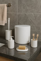 FAYDA 5'Lİ BANYO SETİ DC- 6762  BEYAZ ÇERÇEVELİ KAPAK (4 desi)