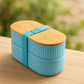 Brillant SAKLAMA VE BESLENME KUTUSU BR-6689 (3504) 2Lİ BAMBU MAVİ x24 – Saklama Kabı